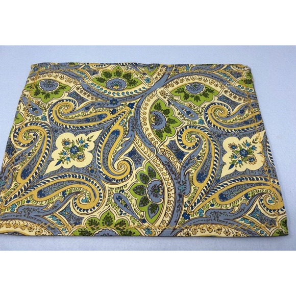 April Cornell Placemats Blue Yellow Floral Paisley Set Of 4 Spring Cottage - Picture 3 of 8